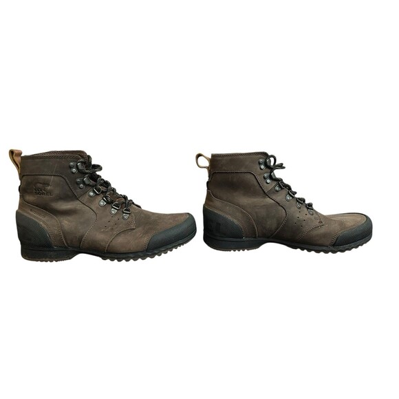 Sorel Boots Mens 10 Ankeny Black Leather Waterproof Ankle Snow Hiking Winter - Picture 3 of 15